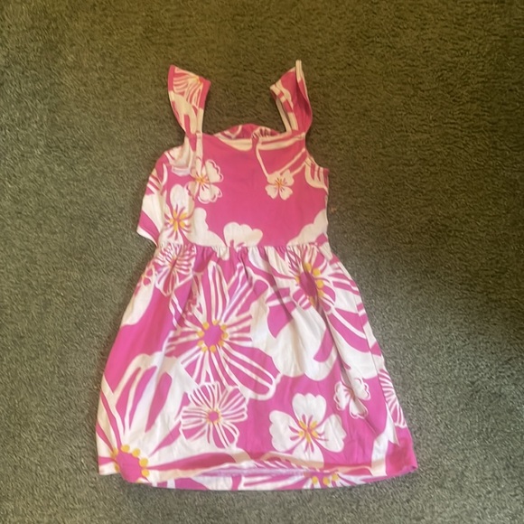 Carter’s 4T Pink w/ Flower Print Dress in Very Good Condition - Picture 3 of 3